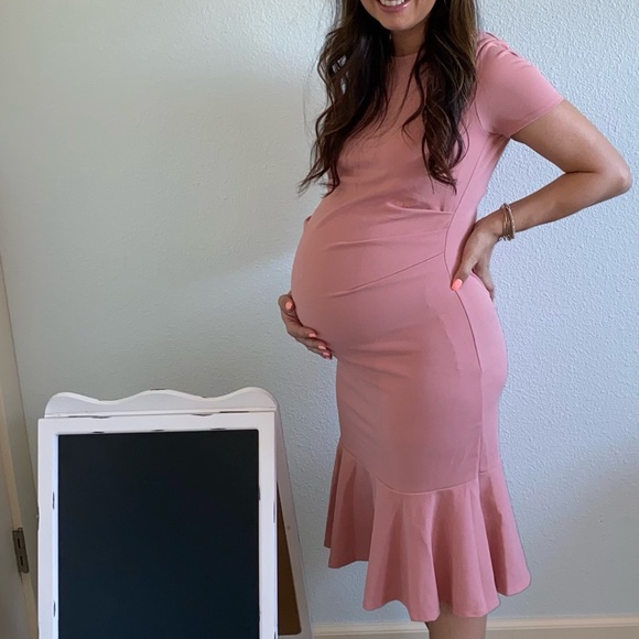 Pink Maternity Dress - Picture 2 of 2